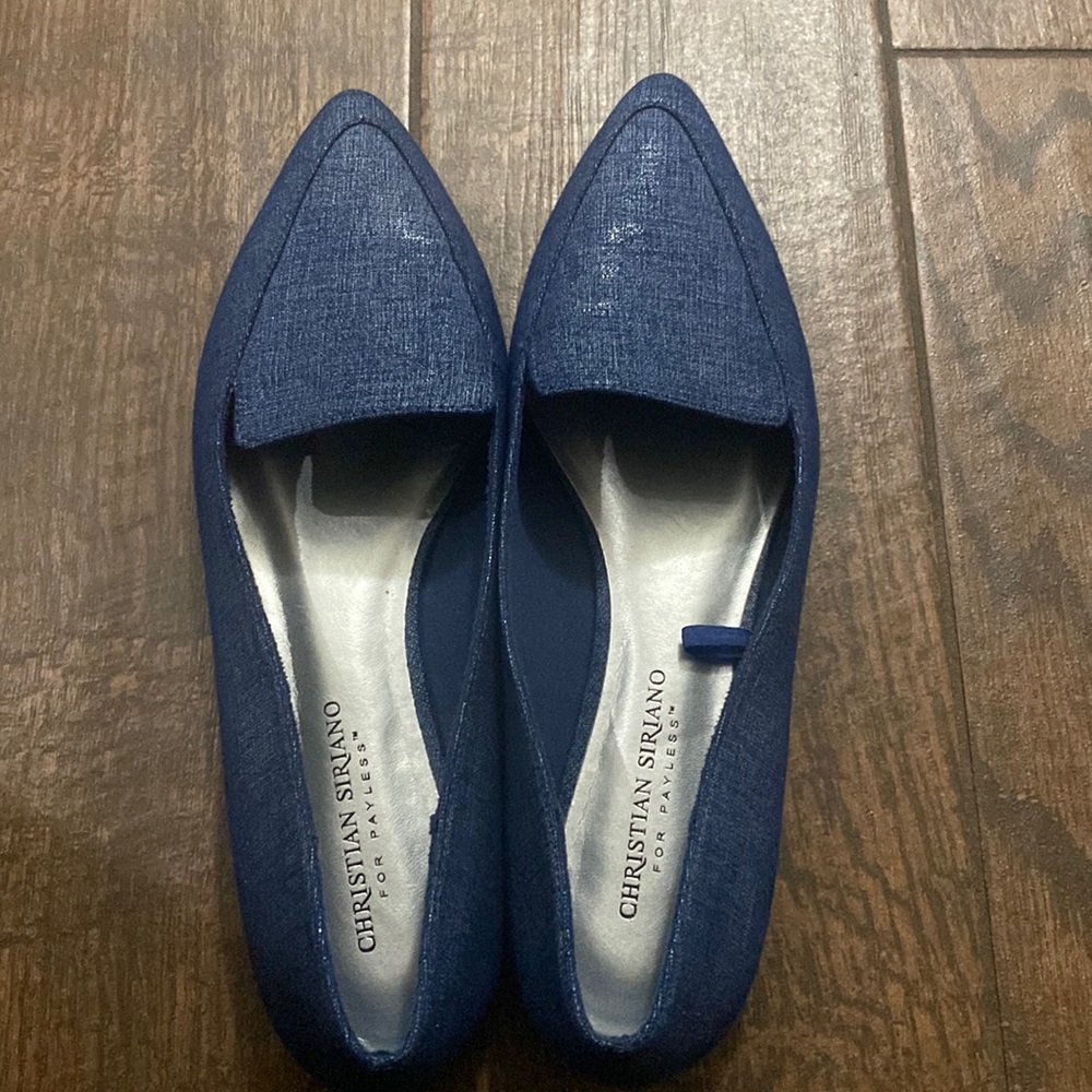 Christian Siriano (for Payless) flats L Sz 9 NWOT Never worn Navy